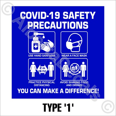 COVID-19 Safety Precautions Sticker Alberta Decals